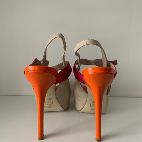 Colour block open toe heels - Picture 2 of 4